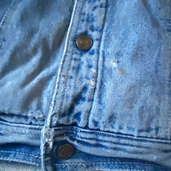 Vintage Renegade Denim Jean Jacket Mens L Distressed Y2K Chore Coat Workwear VTG - Picture 5 of 9